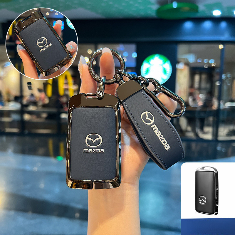 6d สําหรับ MAZDA CX5 CX-5 CX3 CX30 CX8 Mazda 2/3 Mazda 6 คุณภาพสูงสังกะสีฝาครอบ Key chain อุปกรณ์เสร