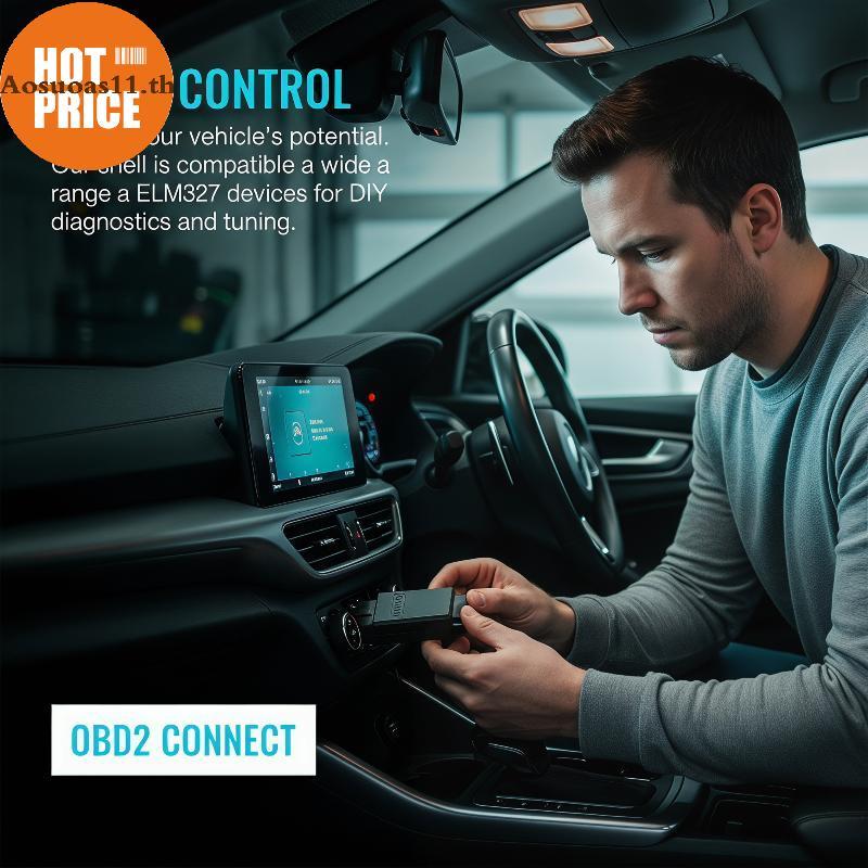 Aosuoas Weatherproof OBD2 Connector 12V ปลั๊กชาย 6Pin 16Pin Shell Soet เครื่องมือวินิจฉัยที่ทนทานสํา