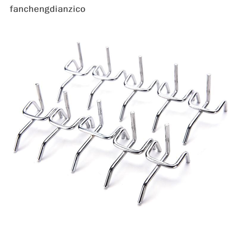 Fanchengdianzico 10 ชิ้นโลหะ Peg Board Pegboard ตะขอโรงรถทํางาน Shop Storage จอแสดงผลเหล็ก AAg