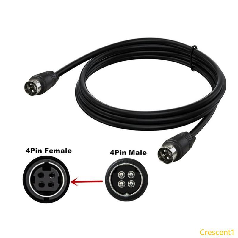 Crescent1 4 Pin DIN ปลั๊กชายตัวเชื่อมต่อสาย 4 Pin DIN ชายกับชายอะแดปเตอร์สําหรับ DVR
