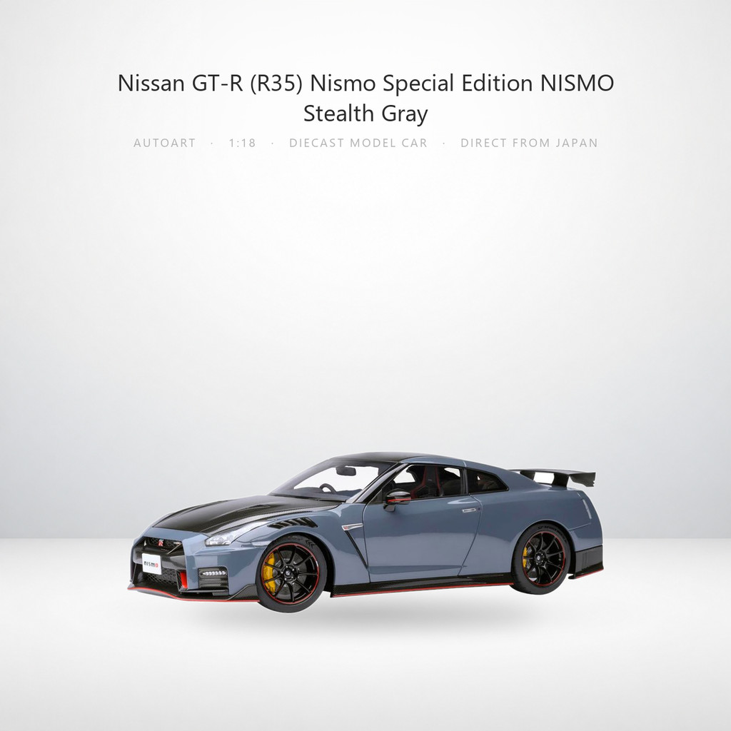 AUTOart 1/18 Nissan GT-R (R35) Nismo Special Edition NISMO Stealth Gray Finished Model