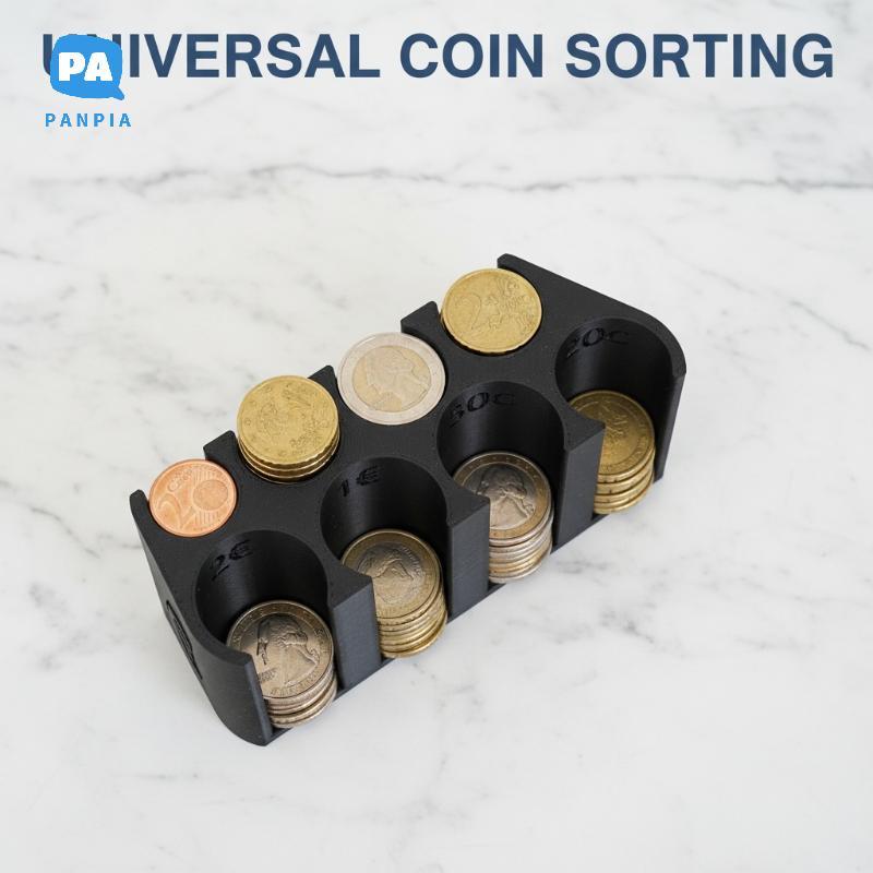 [NBI] Euro Coin Storage Box 2 Euro 1 Euro 50 Cent Holderpact Change Organizer for Car Office Home Us