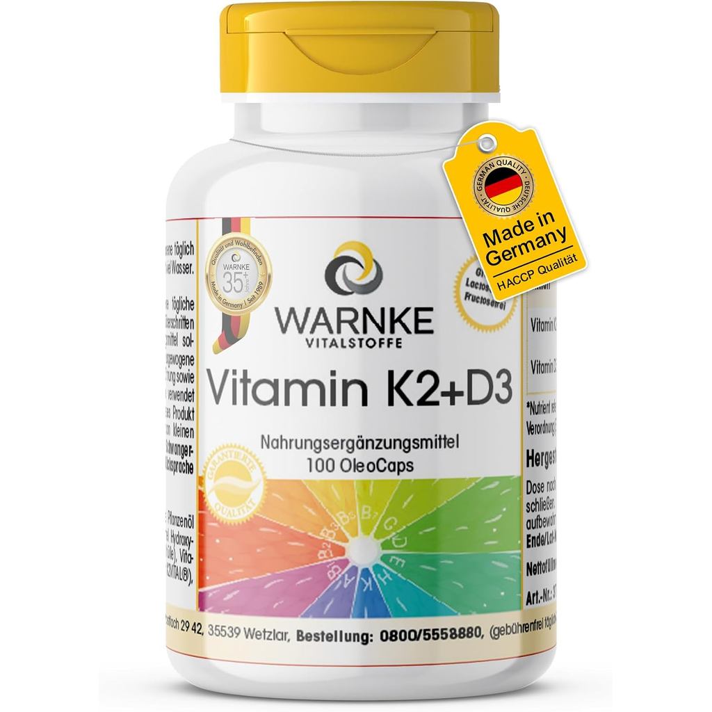 วิตามิน K2 + D3 200 μg / 1000 IU - 100 OleoCaps Capsules จากประเทศการผลิตของเราเอง - Original K2VITA