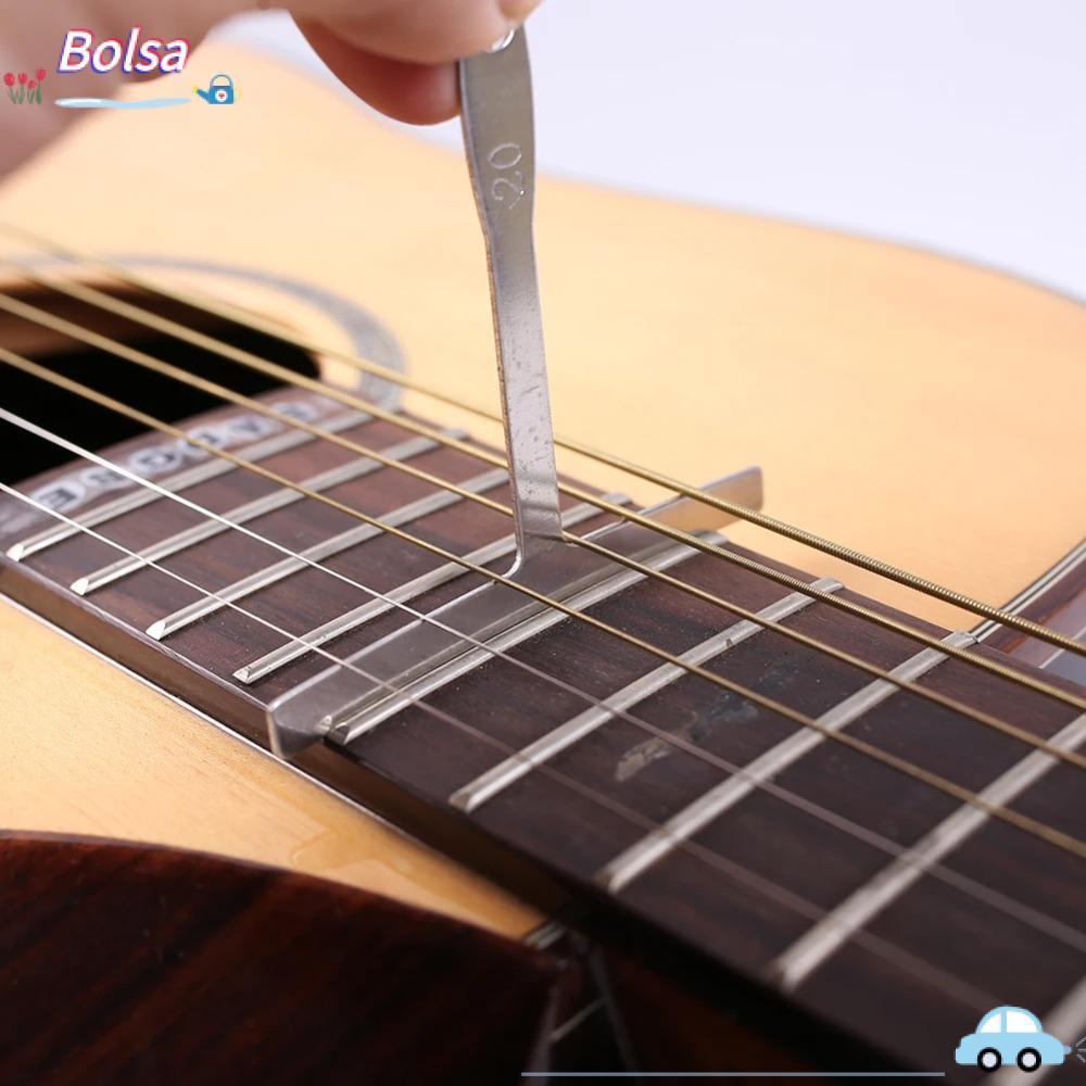 BOLSA กีตาร์ Arc ไม้บรรทัด,สะพานซ่อมวัดเครื่องมือปฏิบัติกีตาร์ Radius Gauge, 9PCS กีตาร์ Fretboard R