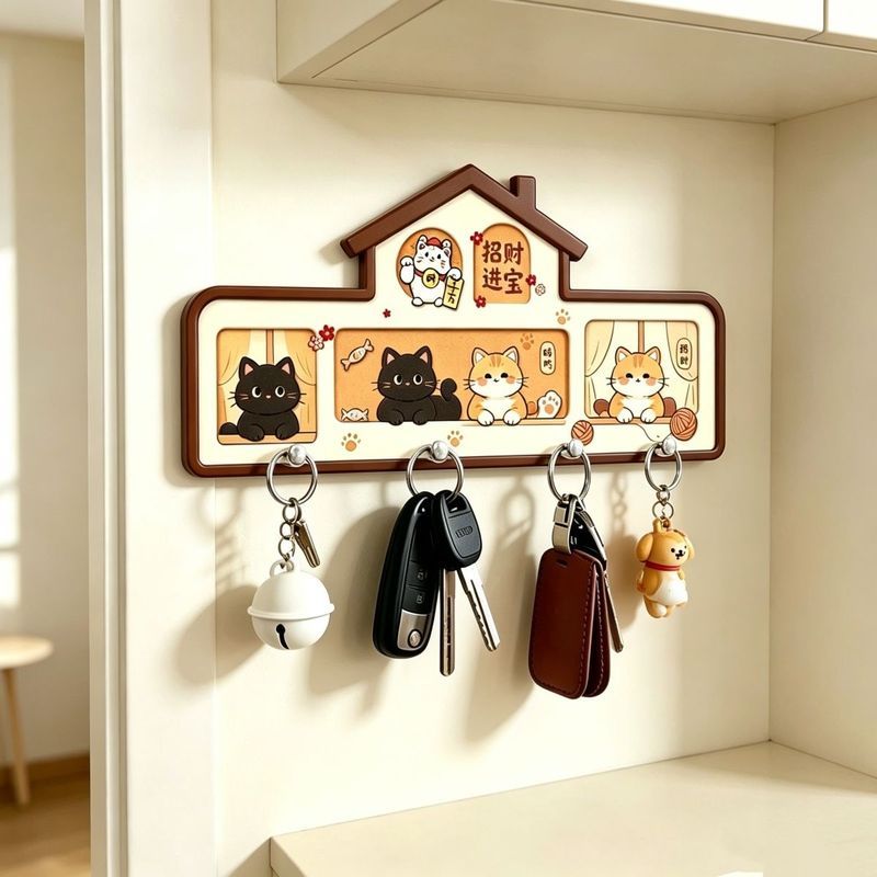 น่ารักน่ารักสัตว์เลี้ยง Healing Department Entrance Creative Key Hook Entrance การ์ตูน Key Storage จ