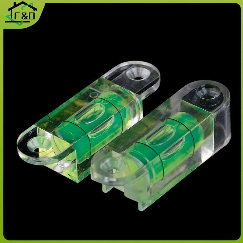 F&O อะคริลิค Square Level Bubble Mini Spirit Level Bubble พร้อมรูสกรูหู