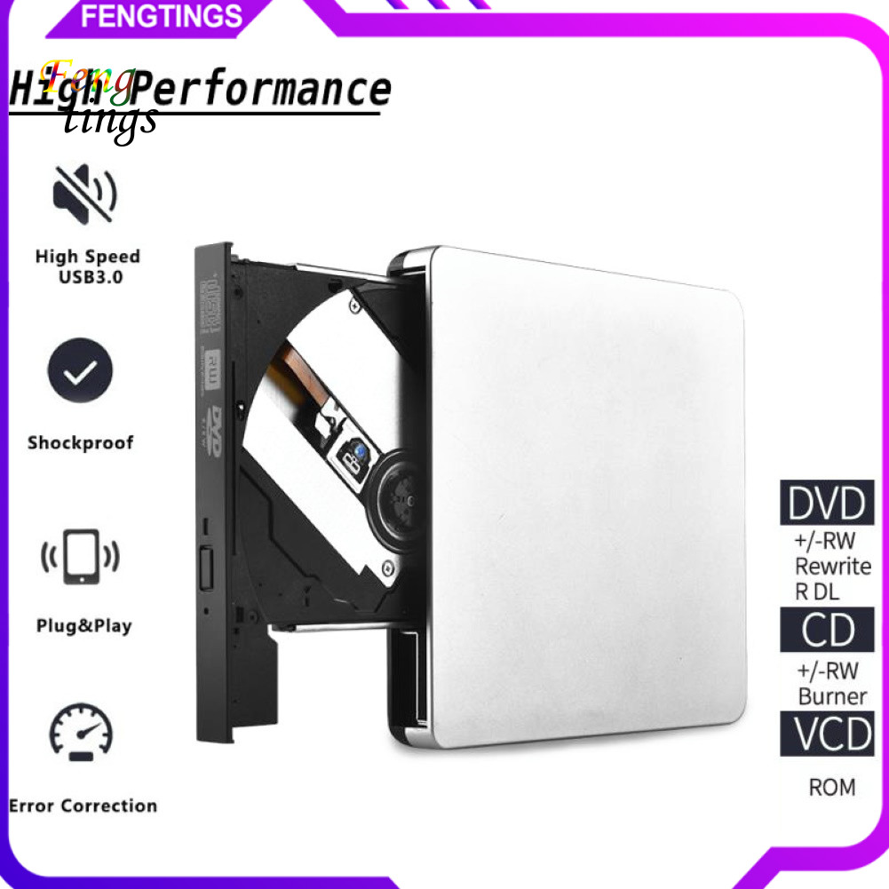 [Ft] USB 30 ไดรฟ์ภายนอก DVD-ROM CD-RW DVD-RW Burner Player Reader สําหรับแล็ปท็อปพีซี