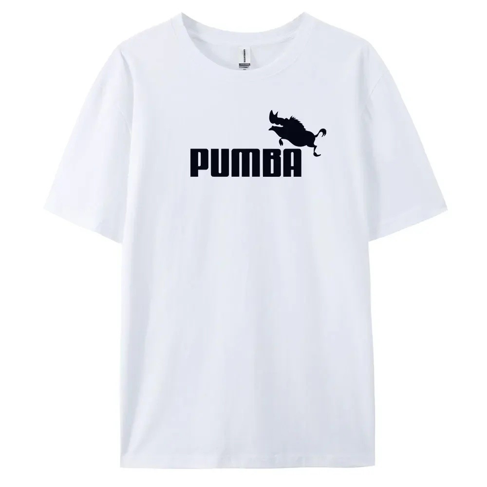 Pumba เสื้อยืดพิมพ์ลายสุดเท่สําหรับผู้ชายผู้หญิงเด็ก, เสื้อยืดผ้าฝ้ายแขนสั้นสําหรับแฟชั่นสไตล์