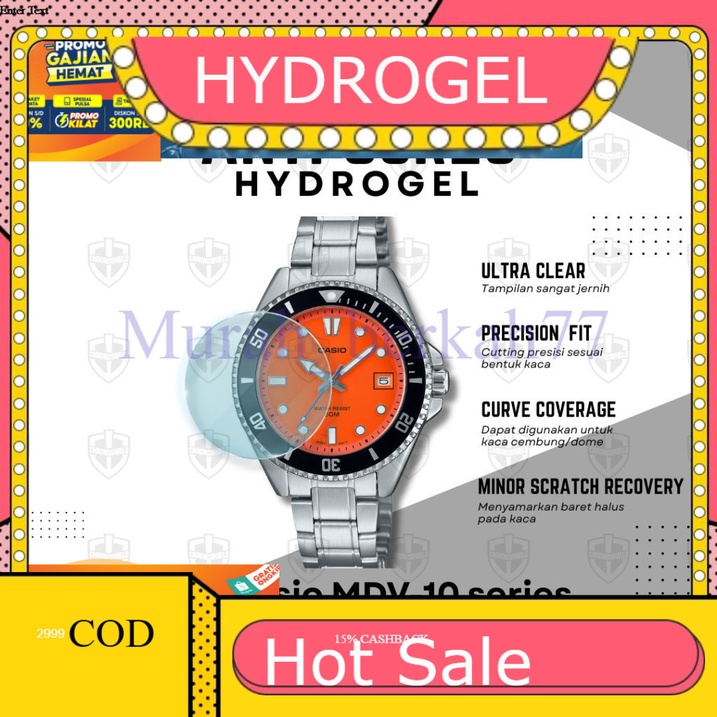 HYDROGEL ไฮโดรเจลป้องกันรอยขีดข่วนสําหรับนาฬิกา Casio MDV10 MDV 10