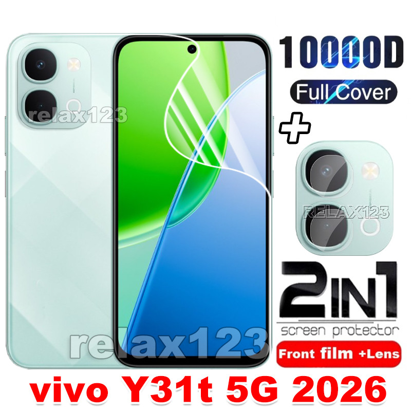 สําหรับVivo Y31t 5G 2IN1 ด้านหน้าHydrogelฟิล์มและเลนส์ฟิล์มสําหรับVIVO Y31 Y31t Vivo Y 31 T y31t 4G 
