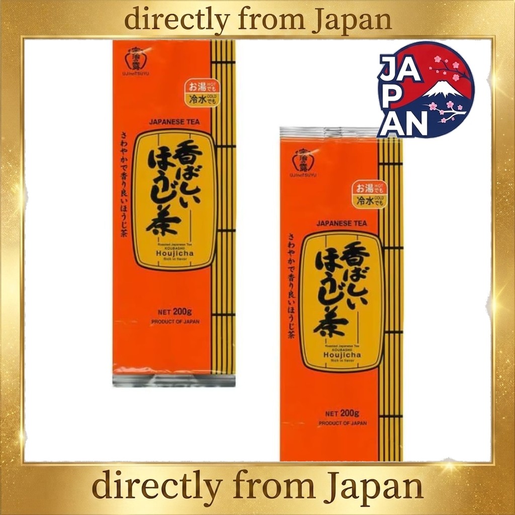 Large 400g Uji no Tsuyu Fragrant Roasted Green Tea, 200g x 2 Bag Set | Kyoto Uji Tea, Roasted Green 