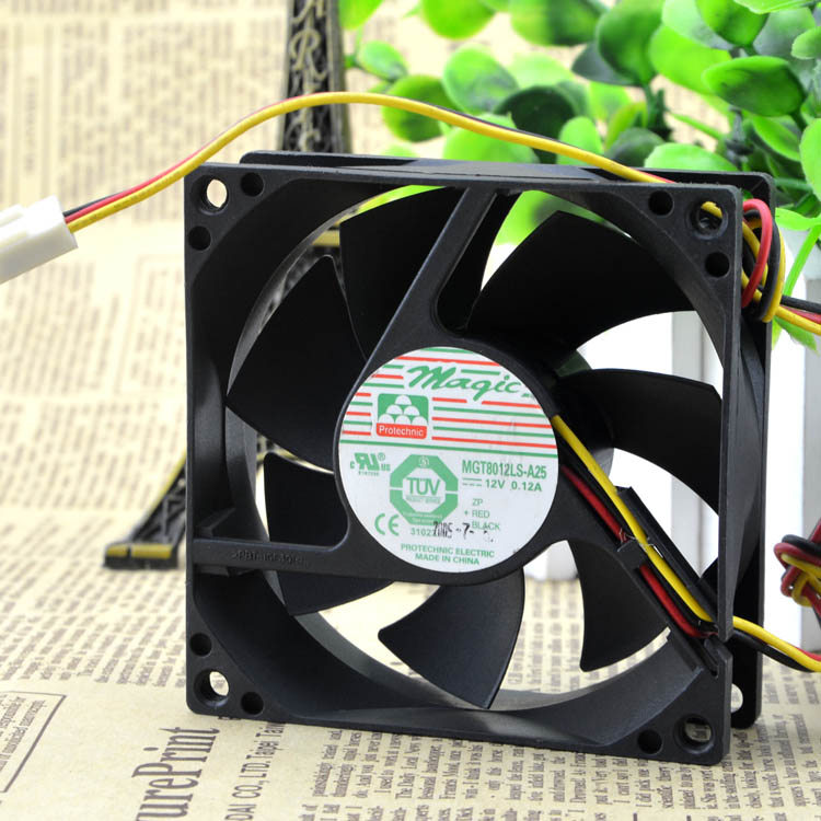 Protechnic MAQIC MGT8012LS-A25 12V 0.12A 8CM 8025 พัดลม
