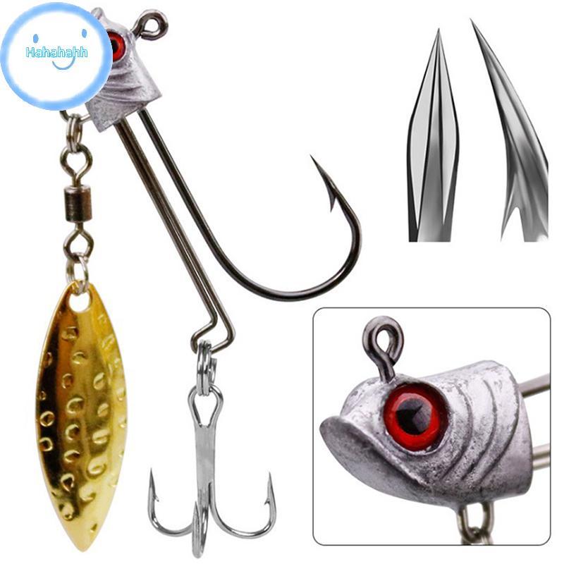 Haha Fish Head Hook 1PCS Jig Head Hook ปลาตะกั่ว Hook 7g10g17g Jig Head Fishing Hook TH