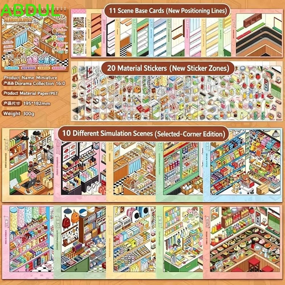 ABDUL Store Code Goods Series Sticker, Store Code Goods PET Material 3D Scene Sticker, Kawaii Style 