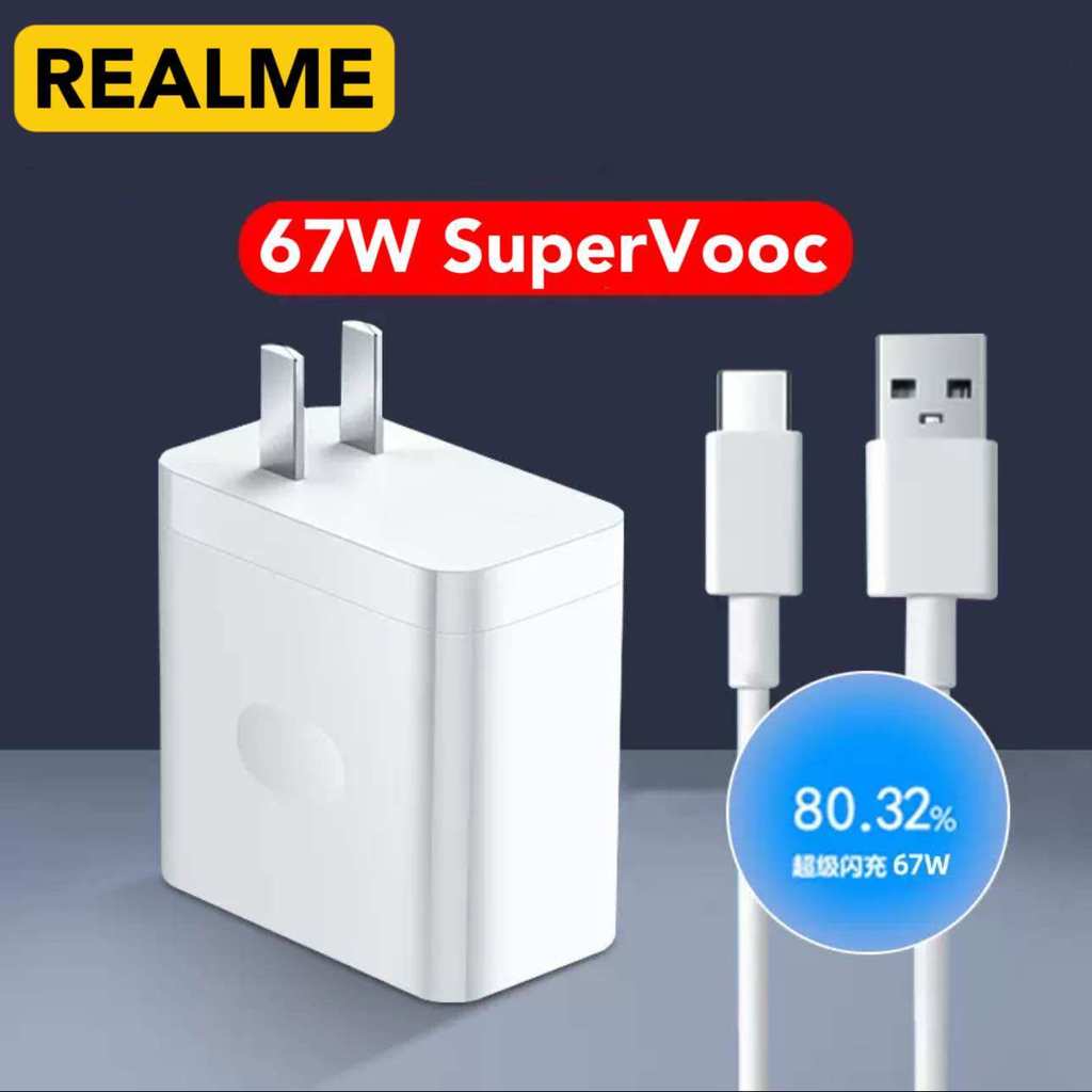 ใหม่สําหรับRealme 67W Charger Supervooc Fastชาร์จอะแดปเตอร์ประเภทCสําหรับRealme 13 12 11 10 Pro Plus
