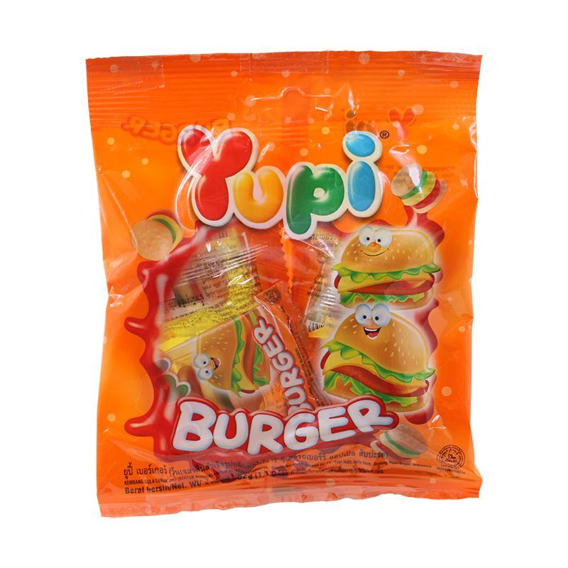 ยูปี้กัมมี่มินิเบอร์เกอร์ 28กรัม Yupi Gummy Mini Burger 28g. [หมายเลขบาร์โค้ด 8992741941013]