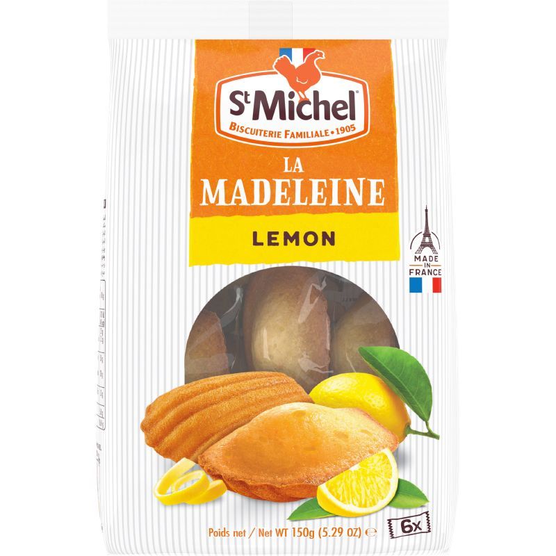 แซงมิเชลแมดเดอเลนเลมอน 150กรัม St Michel Madeleines Lemon 150g. [หมายเลขบาร์โค้ด 3178530426717]
