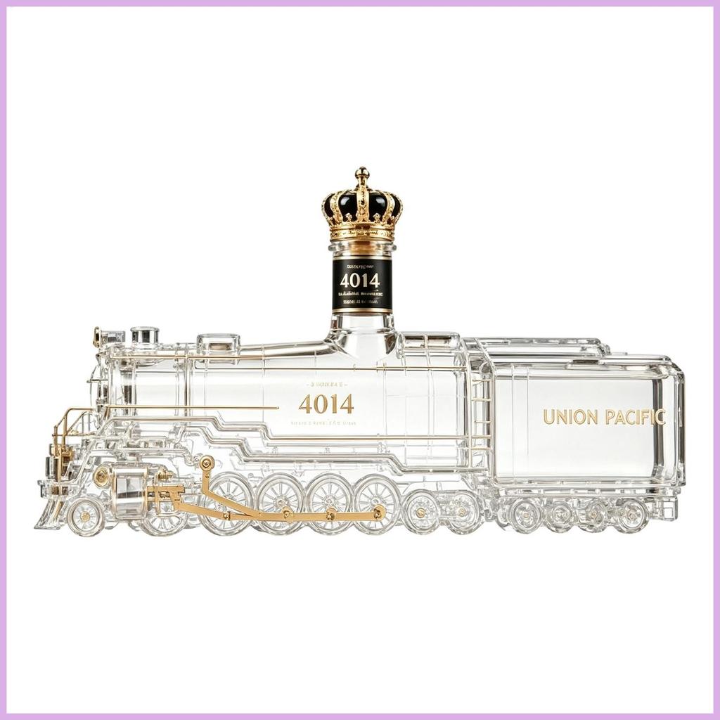 ขวดเหล้าวิสกี้VINTAGE Steam Locomotive Table Centerpieceแก้วขวดเหล้าเหล้าสําหรับBourbon วอดก้า Tequi