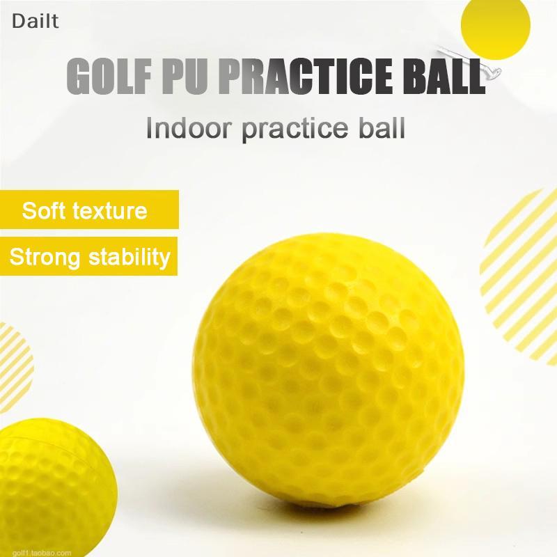 Dailt 42Mm ผสมสี Pu Foam Solid Sponge Soft Ball Indoor Golf Practice Ball Toy Ball (TH)