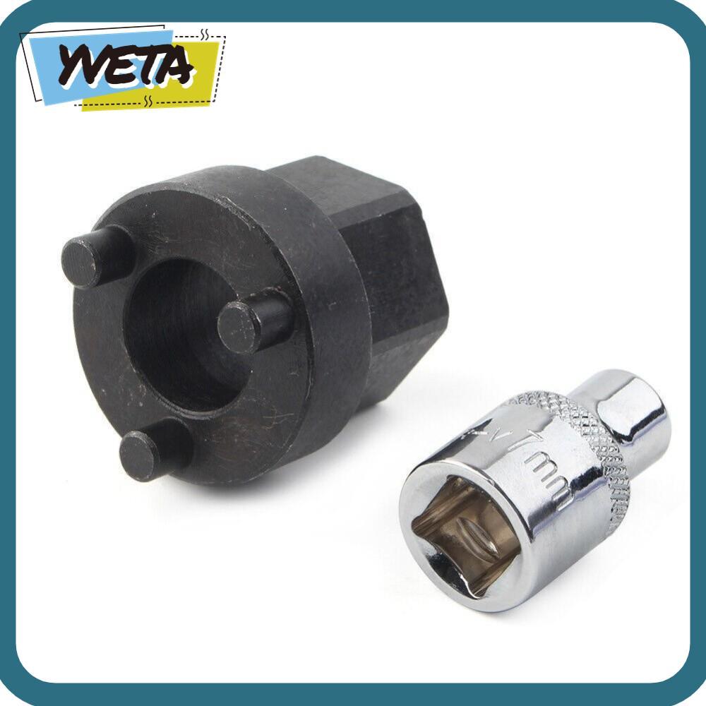 YVETA A/C คอมเพรสเซอร์คลัทช์ Hub Remover เครื่องมือ, Black & Sliver 7 มม.6 จุดซ็อกเก็ต Clutchless คอ