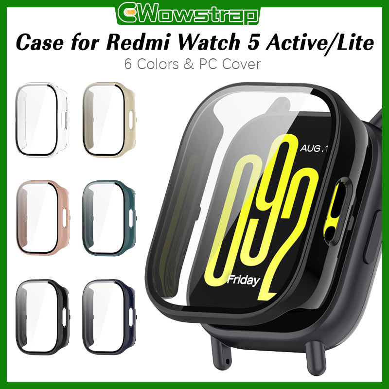 กระจกเทมเปอร์ PC ตัวเรือนนาฬิกา for Redmi Watch 5 Active/Mi Watch 5 Lite