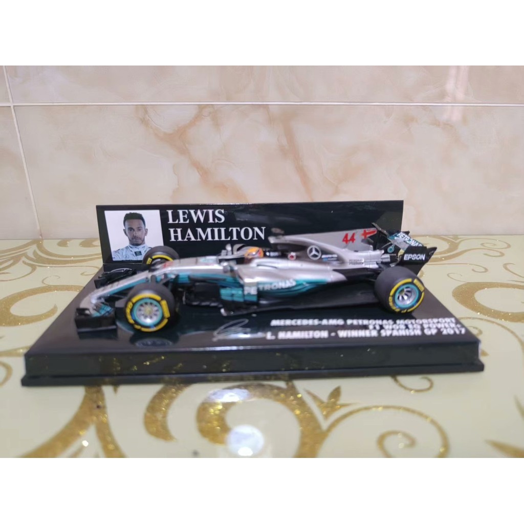 [คลังสินค้าพร้อม] Mini Cut 1: 43 Mercedes AMG W08 EQ Power+F1 Racing Car Model, 2017 Racing Season S
