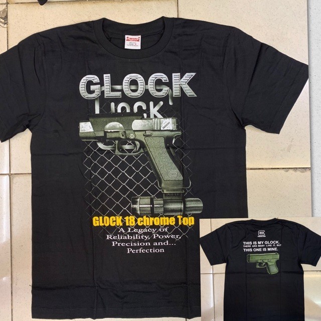 Men 3D glock 19 austria rock out with your glock off Gun พิมพ์ผู้ชายเสื้อยืดนุ่มสบาย