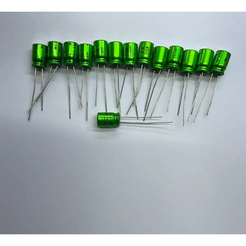 ตัวเก็บประจุ MUSE BP 10UF 50V 8X12MM 50V10UF ไอคอนนิช MUSE-BP 10UF/50V BP ES non-polar 50V 10UF