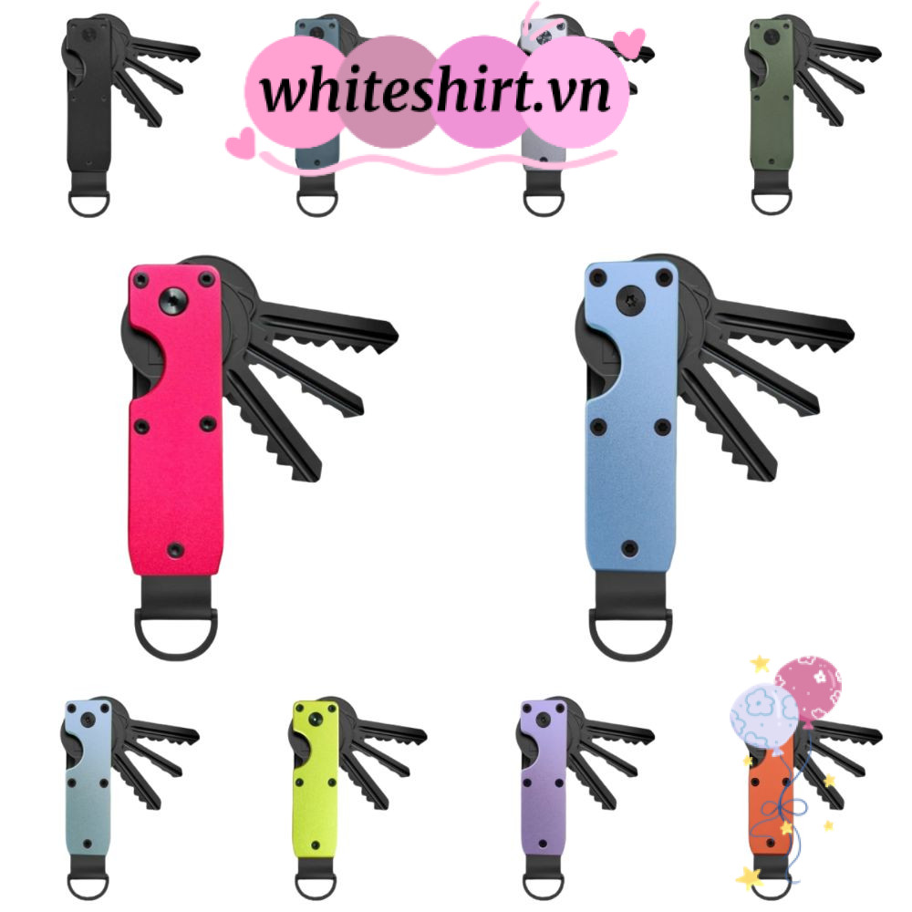 WHITESHIRT Key Organizer, Minimalist with ไขควง Key Holder, Smart Holds 2-6 Keys Metal Keys Bag for 