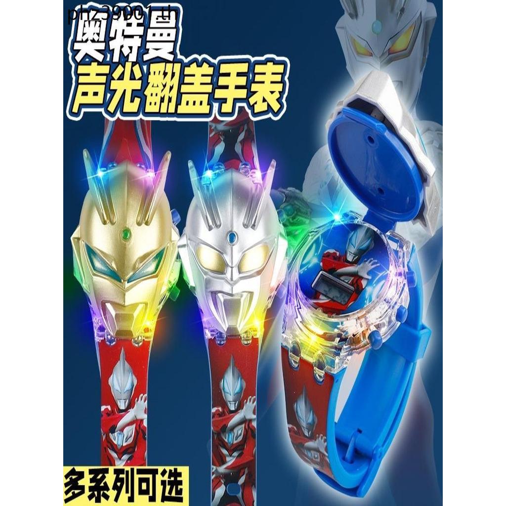 Luminous Superman นาฬิกาแฟลชการ์ตูนนาฬิกาเพลงเด็ก Projection นาฬิกา Ged เด็ก Superman ของเล่น