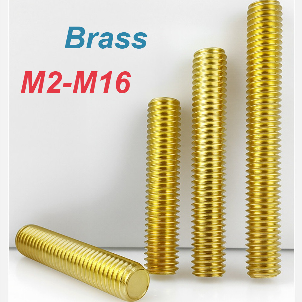 [XM-MB] ก้านเกลียวทองเหลืองเต็ม, DIN 975, M2-M16, ด้าย Corase สตั๊ดเกลียวเต็ม, ไม่ใช่แม่เหล็กและนําไ
