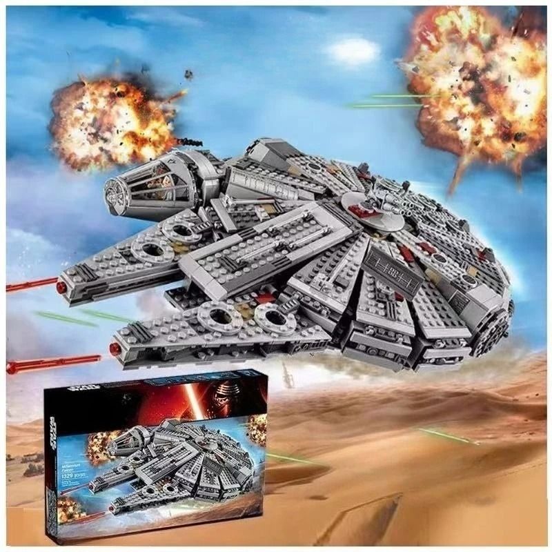 เข้ากันได้กับ Millennium Falcon 75105 Star Wars Series ยานอวกาศประกอบอาคารบล็อกของเล่นเด็กของขวัญ