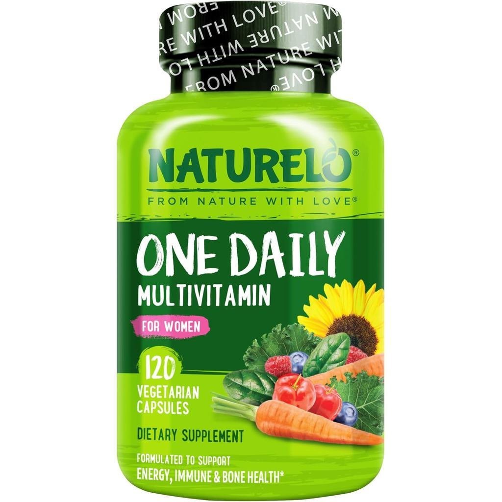 NATURELOOne Daily Womens Multivitamin B12, 120 แคปซูล, รองรับพลังงาน, อาหารทั้งสูตร, บํารุงผม/เล็บ, 