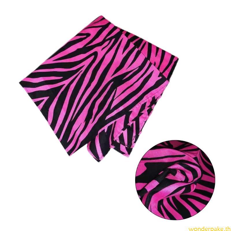 Wonder Pink Zebras Bandan Zebras Headscarf Zebras Headwrap ผู้หญิงผ้าเช็ดหน้า Y2kBandana Y2kHead ผ้า
