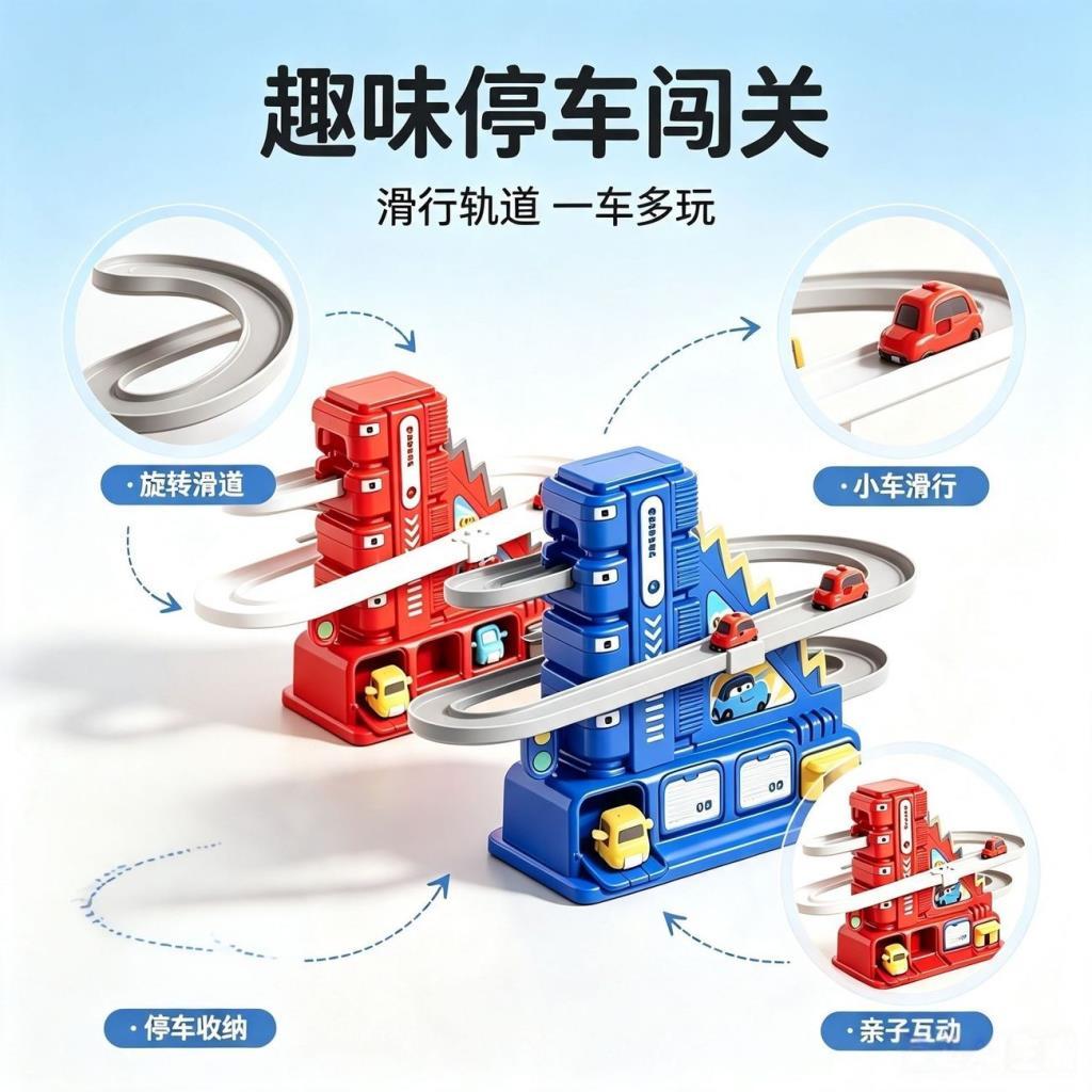 Toy Parking Lot Track Scooter Baby Early Education ของเล่นเพื่อการศึกษา