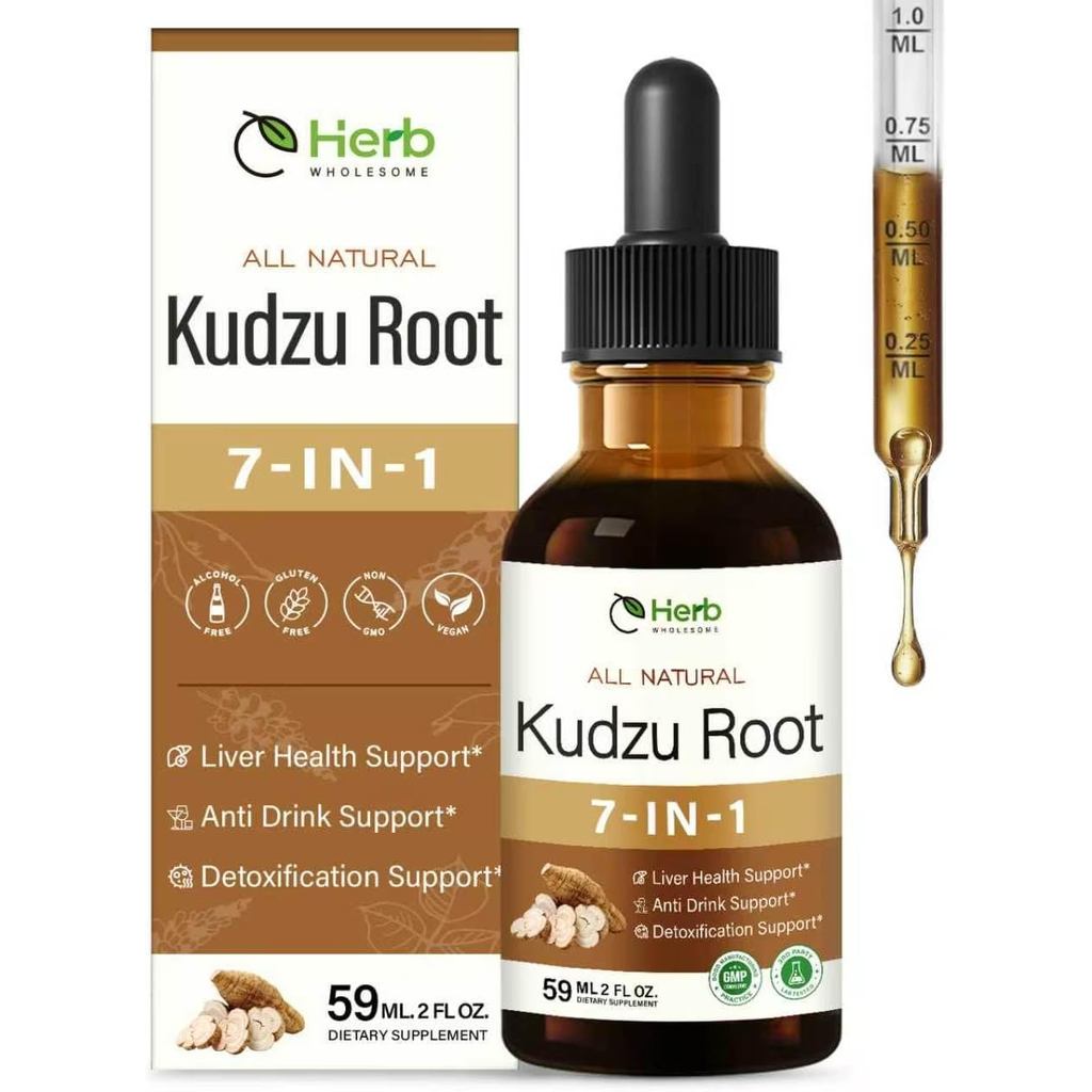 Kudzu Root Liquid Drops สําหรับตับดีท็อกซ์สนับสนุน, 2 ออนซ์