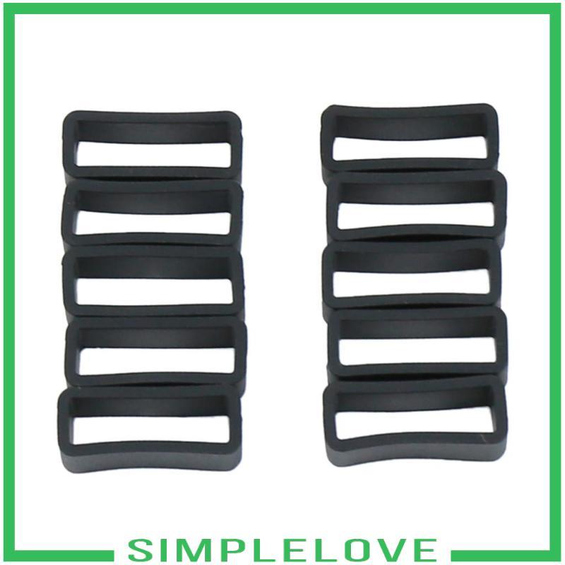 [เรียบง่าย] 10x White Sillicone Watch Replacement Loops Watch