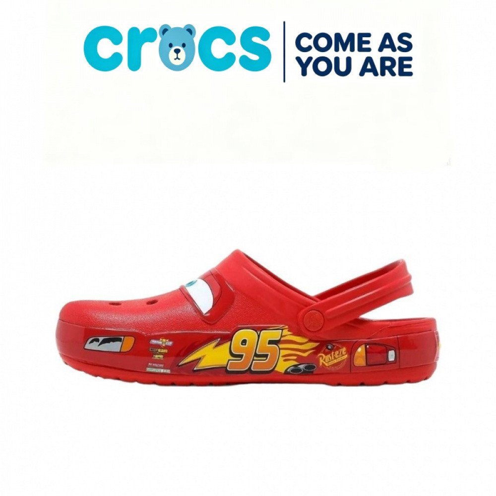 Crocs Classic clog "Lightning McQueen" รองเท้าแตะแบบมีไฟสําหรับเด็กและผู้ใหญ่
