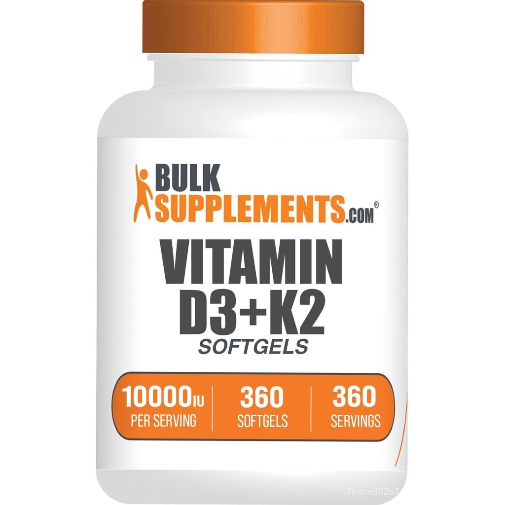 BulkSupplements.com วิตามิน D3 + K2 10000 IU ซอฟต์เจล - K2 D3 ผลิตภัณฑ์เสริมวิตามิน, สำหรับ ภูมิคุ้ม