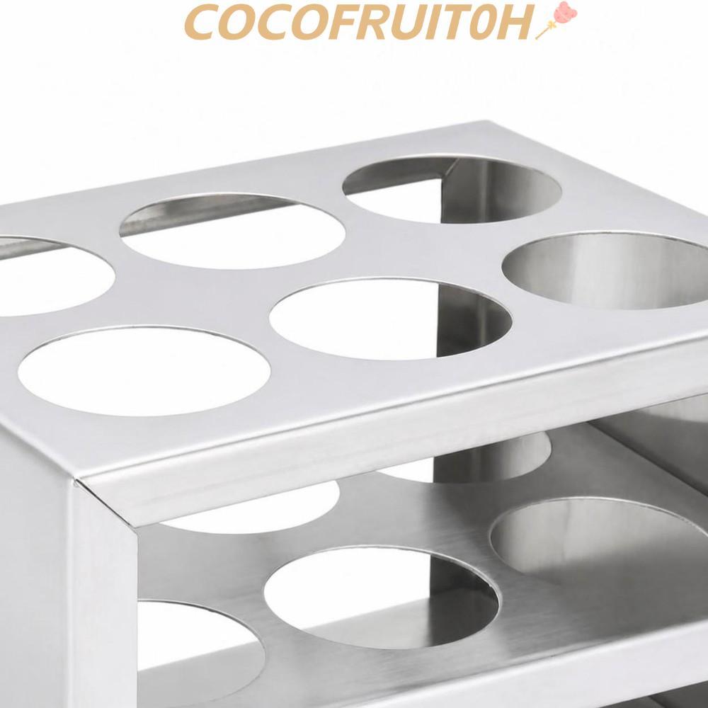 COCOFRUIT0H 30 มม.,6 หลุม Centrifuge Tube Rack, 30 มม.รูรับแสงโลหะ Tube Rack, น้ําหนักเบา 6 หลุม Sol