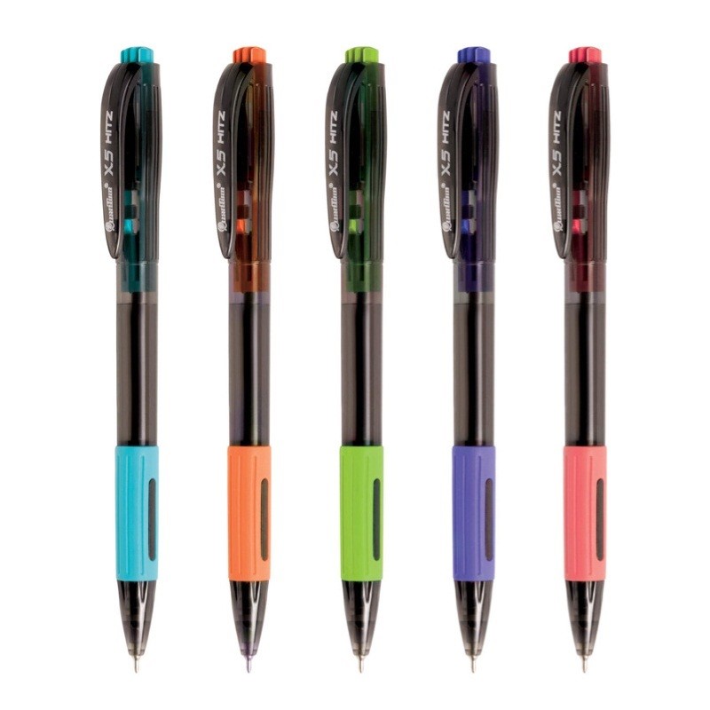 QUANTUM ปากกาลูกลื่น รุ่น Gelo Plus X5 สีน้ำเงิน ขนาด 0.5 มม. (50ด้าม)