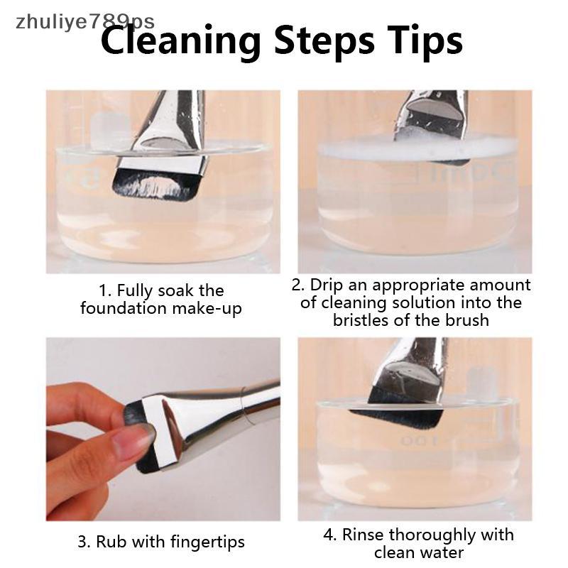Zhuliye789ps] แปรงรองพื้นหัวแบน 3-In-1 และ Bla ฟองน้ําแต่งหน้าพัฟ Ultra-Thin Head Traceless คอนซีลเล