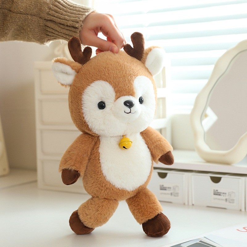 Fawn Plush Toy Option A Option B Option C สัตว์นุ่มสําหรับตกแต่งบ้านคอลเลกชันของขวัญวันเกิด