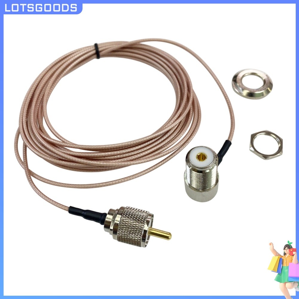 [จัดส่งในพื้นที่] 5M Coax Feedline Silver Braid Shield 50 Ohm Cable