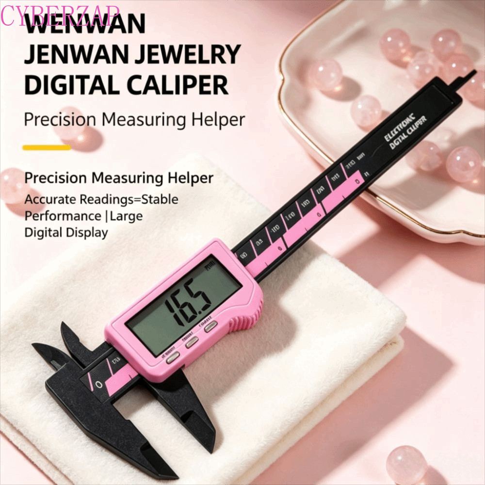 CYBERZAP Digital Caliper, อิเล็กทรอนิกส์พกพาขนาดเล็ก Vernier Caliper สีชมพูความแม่นยําสูงจอแสดงผลดิจ
