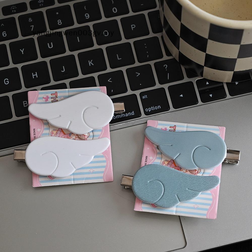 Yangjingwen003gv 1 คู่ญี่ปุ่น Angel Wing กิ๊บติดผม Y2K น่ารัก Hairpin อุปกรณ์เสริมหวานสําหรับ Office