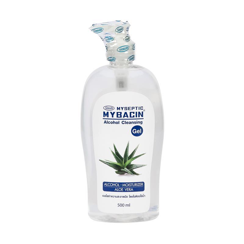 MYSEPTIC MYBACIN เจลแอลกอฮอล์ล้างมือ รุ่น Aloe Vera สีใส ขนาด 500 มล.