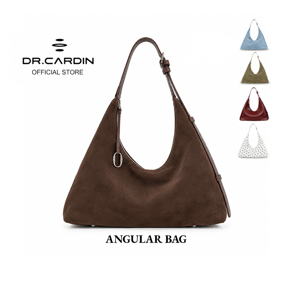 [10SEP LAUNCH] Dr Cardin Aular Tote Bag / Soft Suede / Faux Leather / Polka-dots design Unisex BG-88