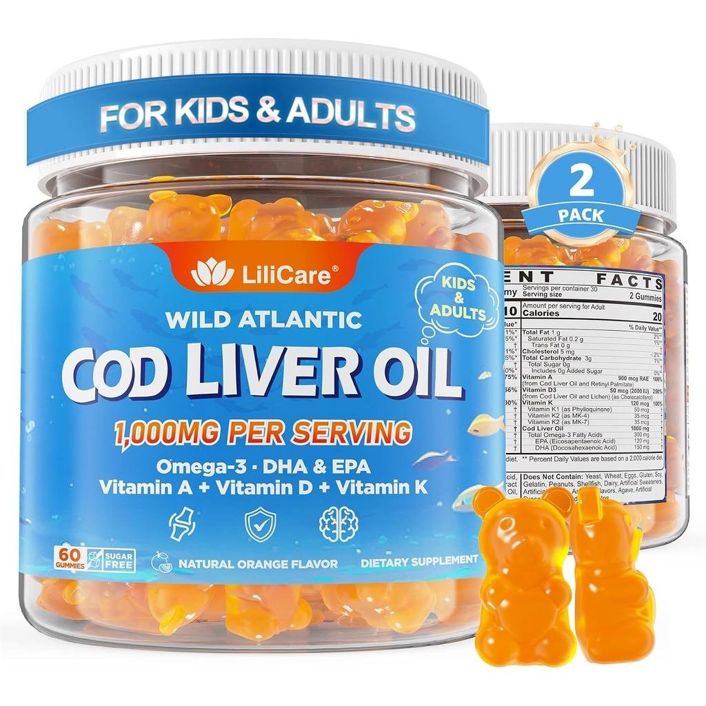 Cod r Oil พร้อม Omega3 s A D3 & K2 สําหรับผู้ใหญ่ &  | Cod r Oil Omega 3 Oil สําหรับพอร์ตภูมิคุ้มกัน