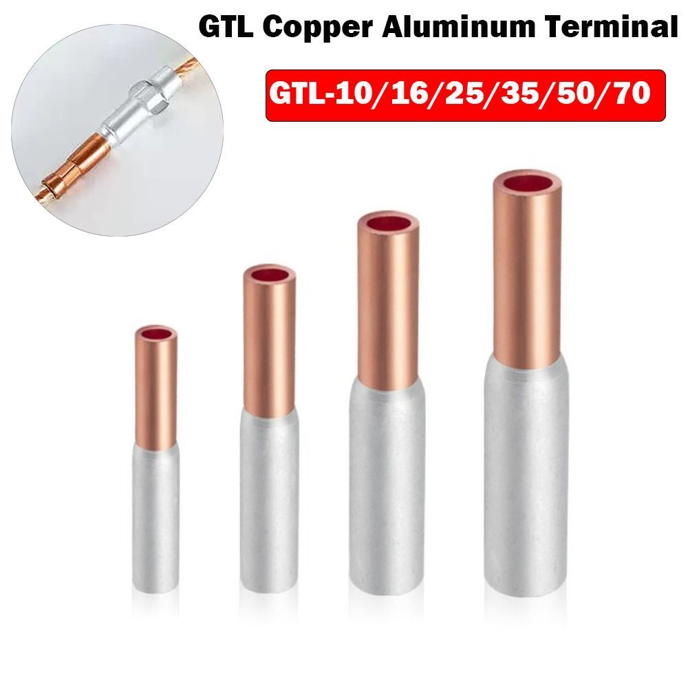 ใหม่ GTL-10/16/25/35/50/70 การบีบอัดทองแดงอลูมิเนียม CU AL Tube Splice Lug Wire Transition Joint Cab